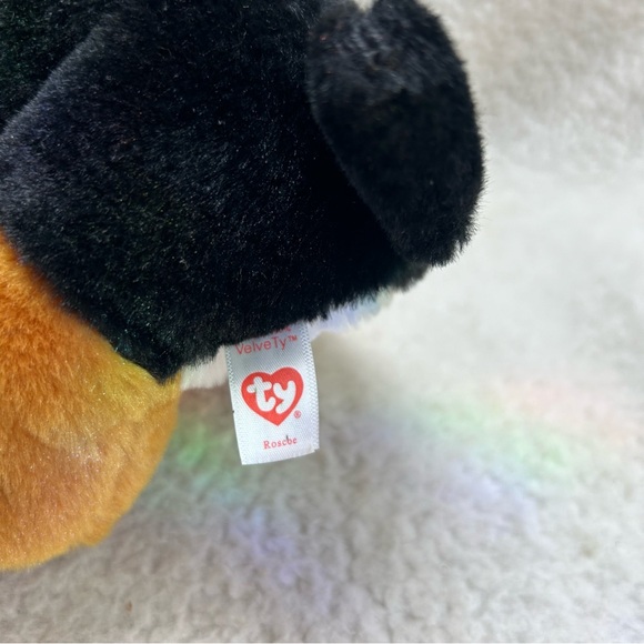 TY Classic Plush 2018 ROSCOE the Bernese Mountain Dog 9.5" gold glittery eyes - Picture 5 of 12